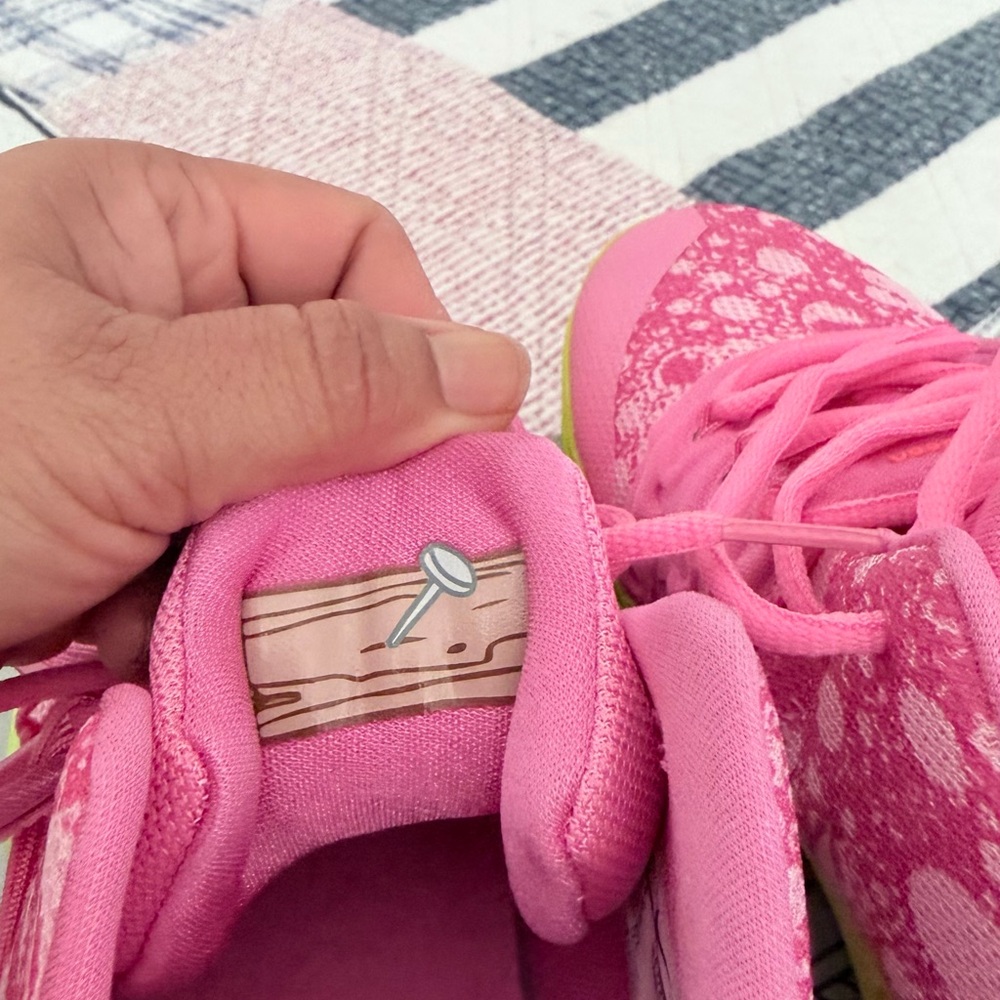 Nike Kyrie 5 Kids Sneakers - Pink and Neon Green - Picture 5 of 9